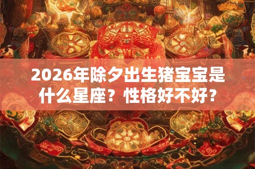 2026年除夕出生猪宝宝是什么星座？性格好不好？