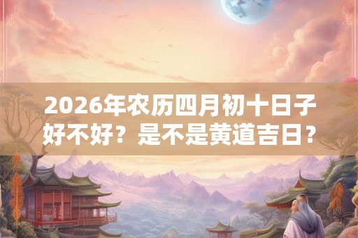 2026年农历四月初十日子好不好？是不是黄道吉日？
