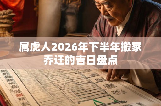 属虎人2026年下半年搬家乔迁的吉日盘点 属虎人2026年下半年搬家乔迁的吉日盘点