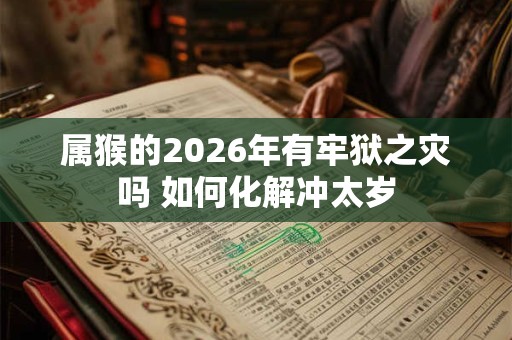 属猴的2026年有牢狱之灾吗 如何化解冲太岁
