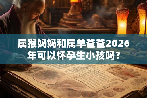 属猴妈妈和属羊爸爸2026年可以怀孕生小孩吗？
