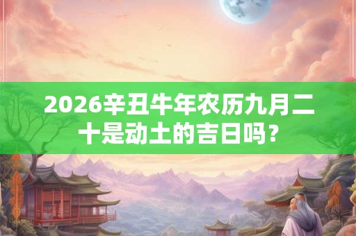 2026辛丑牛年农历九月二十是动土的吉日吗？