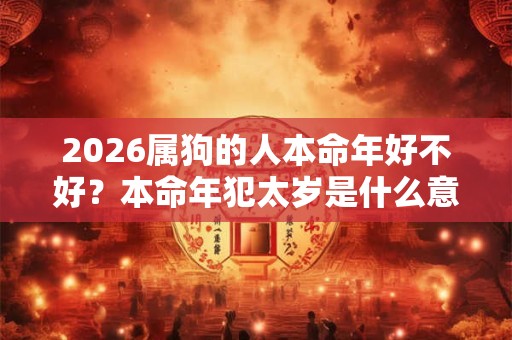 2026属狗的人本命年好不好?本命年犯太岁是什么意思? 2026属狗的人本命年好不好?本命年犯太岁是什么意思?