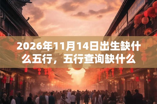 2026年11月14日出生缺什么五行，五行查询缺什么
