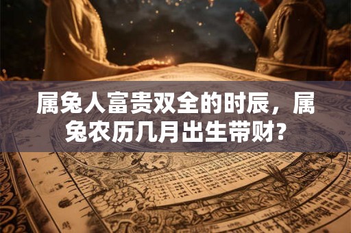 属兔人富贵双全的时辰,属兔农历几月出生带财? 属兔人富贵双全的时辰,属兔农历几月出生带财?
