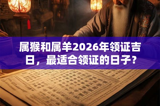 属猴和属羊2026年领证吉日，最适合领证的日子？
