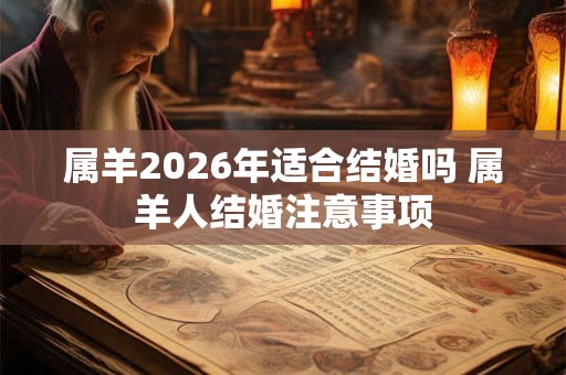 属羊2026年适合结婚吗 属羊人结婚注意事项 属羊2026年适合结婚吗 属羊人结婚注意事项