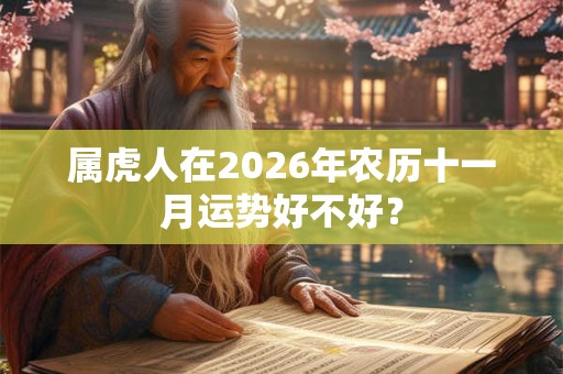 属虎人在2026年农历十一月运势好不好？