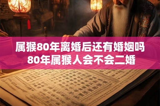 属猴80年离婚后还有婚姻吗 80年属猴人会不会二婚
