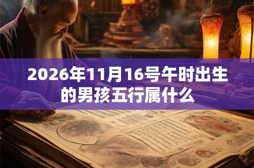 2026年11月16号午时出生的男孩五行属什么