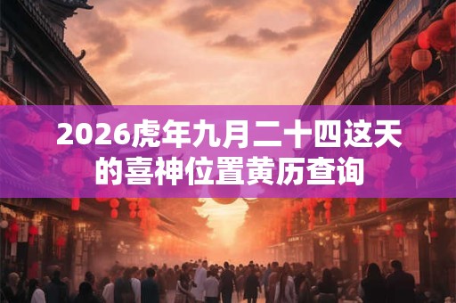 2026虎年九月二十四这天的喜神位置黄历查询