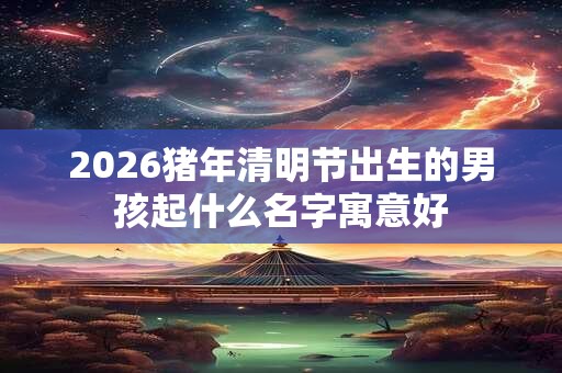 2026猪年清明节出生的男孩起什么名字寓意好 2026猪年清明节出生的男孩起什么名字寓意好