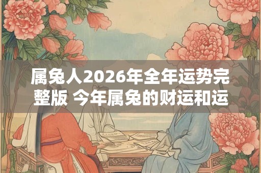 属兔人2026年全年运势完整版 今年属兔的财运和运气如何2026