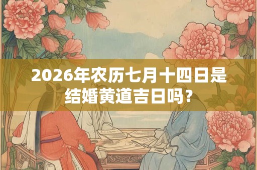 2026年农历七月十四日是结婚黄道吉日吗？