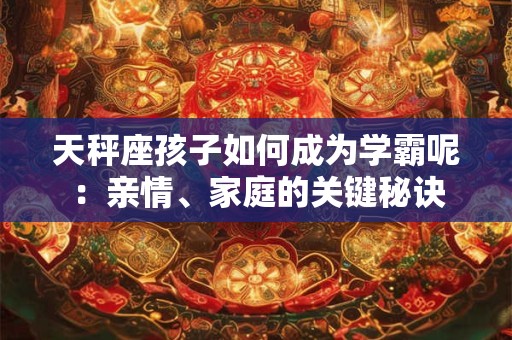 天秤座孩子如何成为学霸呢：亲情、家庭的关键秘诀