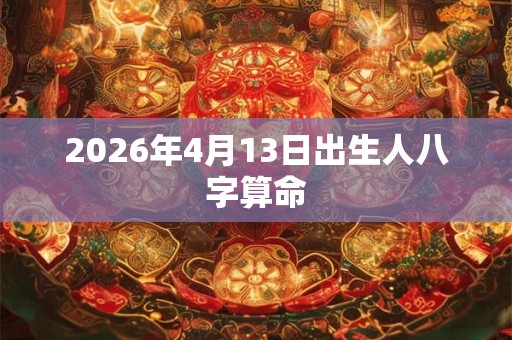 2026年4月13日出生人八字算命