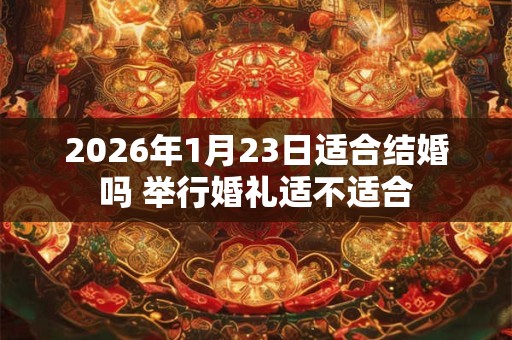 2026年1月23日适合结婚吗 举行婚礼适不适合
