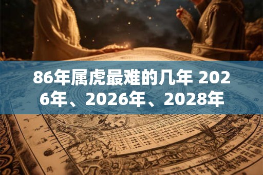 86年属虎最难的几年 2026年、2026年、2028年