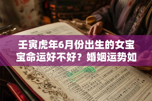 壬寅虎年6月份出生的女宝宝命运好不好？婚姻运势如何