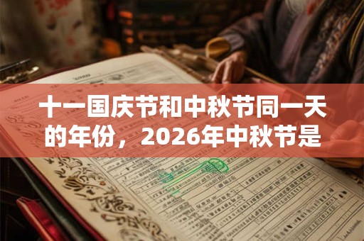 十一国庆节和中秋节同一天的年份，2026年中秋节是法定节假日吗？