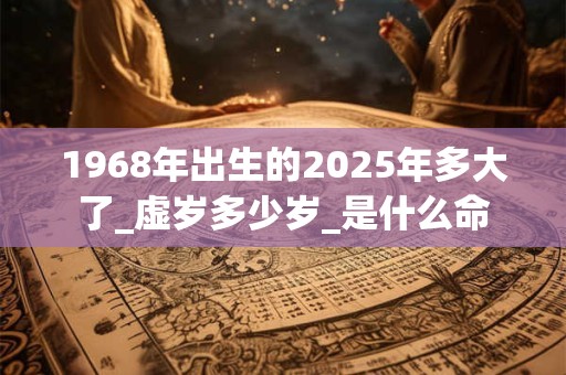 1968年出生的2025年多大了_虚岁多少岁_是什么命