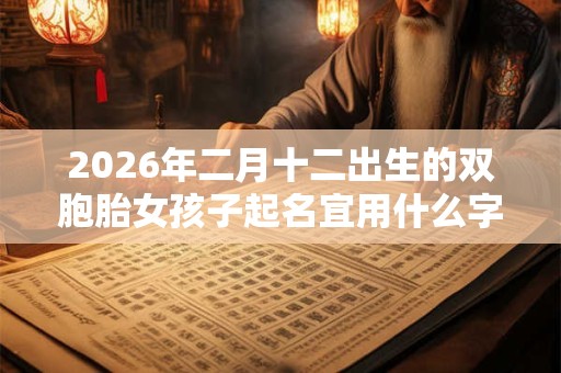 2026年二月十二出生的双胞胎女孩子起名宜用什么字