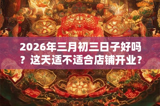 2026年三月初三日子好吗？这天适不适合店铺开业？