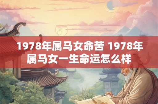 1978年属马女命苦 1978年属马女一生命运怎么样