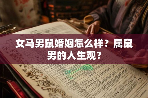 女马男鼠婚姻怎么样?属鼠男的人生观? 女马男鼠婚姻怎么样?属鼠男的人生观?