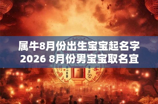 属牛8月份出生宝宝起名字2026 8月份男宝宝取名宜用字 属牛8月份出生宝宝起名字2026 8月份男宝宝取名宜用字