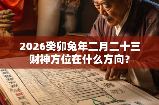 2026癸卯兔年二月二十三财神方位在什么方向？