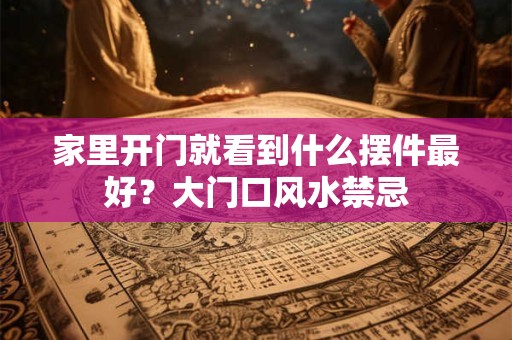 家里开门就看到什么摆件最好？大门口风水禁忌