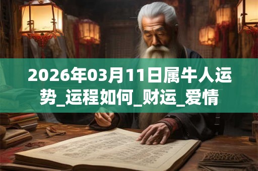 2026年03月11日属牛人运势_运程如何_财运_爱情