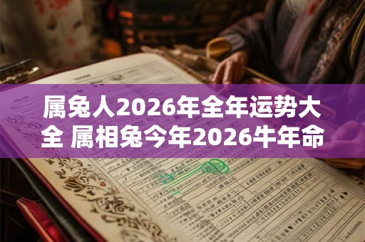 属兔人2026年全年运势大全 属相兔今年2026牛年命运怎么样