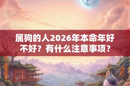 属狗的人2026年本命年好不好？有什么注意事项？
