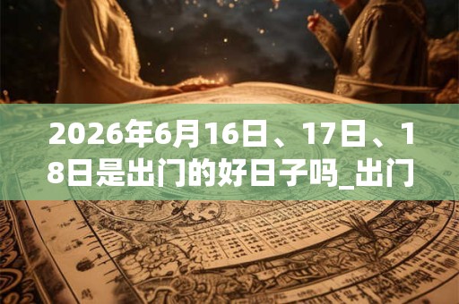 2026年6月16日、17日、18日是出门的好日子吗_出门可以吗