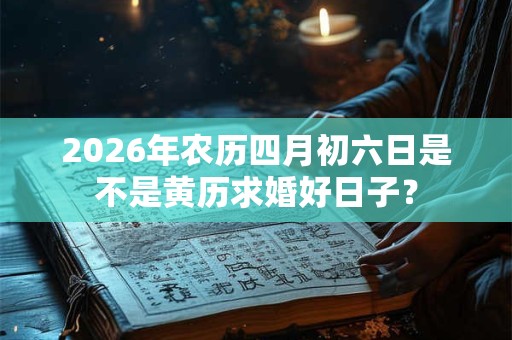 2026年农历四月初六日是不是黄历求婚好日子？