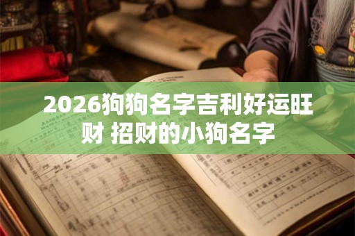 2026狗狗名字吉利好运旺财 招财的小狗名字 2026狗狗名字吉利好运旺财 招财的小狗名字