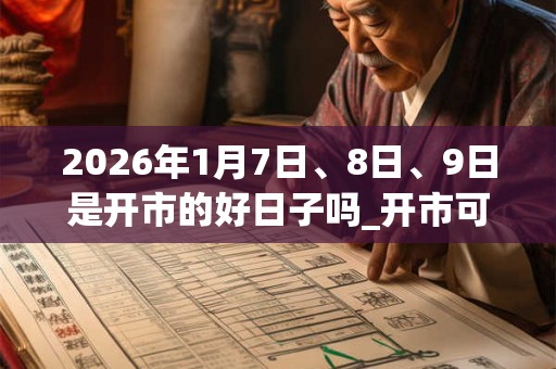 2026年1月7日、8日、9日是开市的好日子吗_开市可以吗