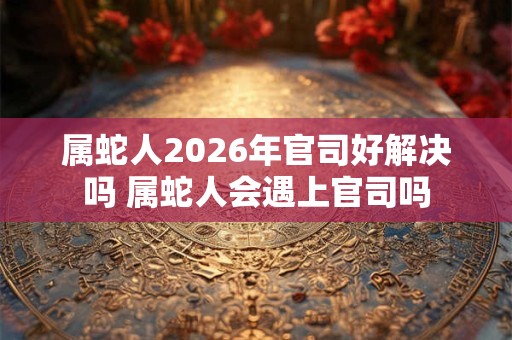 属蛇人2026年官司好解决吗 属蛇人会遇上官司吗