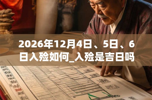 2026年12月4日、5日、6日入殓如何_入殓是吉日吗
