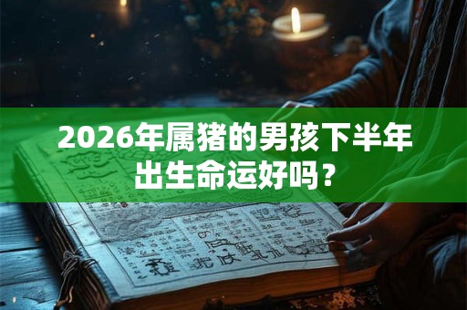 2026年属猪的男孩下半年出生命运好吗？