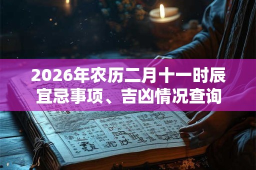 2026年农历二月十一时辰宜忌事项、吉凶情况查询