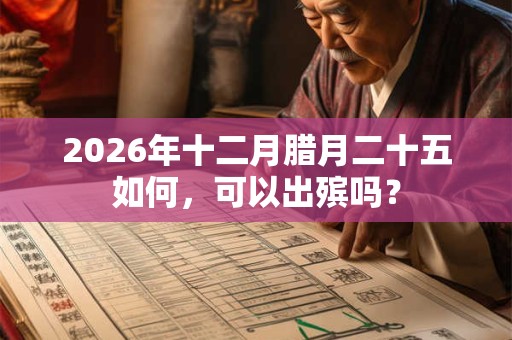 2026年十二月腊月二十五如何，可以出殡吗？