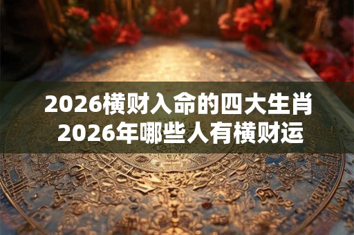2026横财入命的四大生肖 2026年哪些人有横财运 2026横财入命的四大生肖 2026年哪些人有横财运