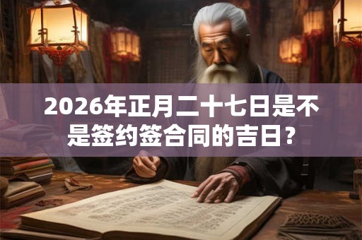 2026年正月二十七日是不是签约签合同的吉日？