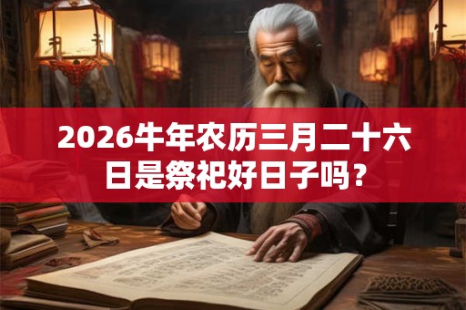 2026牛年农历三月二十六日是祭祀好日子吗？
