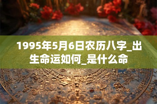 1995年5月6日农历八字_出生命运如何_是什么命