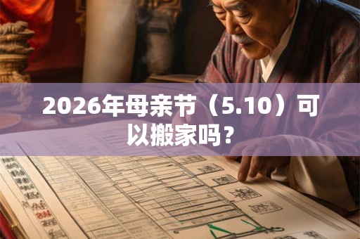 2026年母亲节（5.10）可以搬家吗？