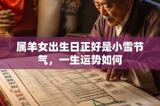 属羊女出生日正好是小雪节气,一生运势如何 属羊女出生日正好是小雪节气,一生运势如何